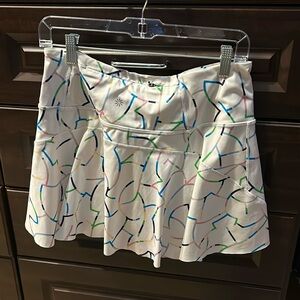 Athleta White with color tennis skirt